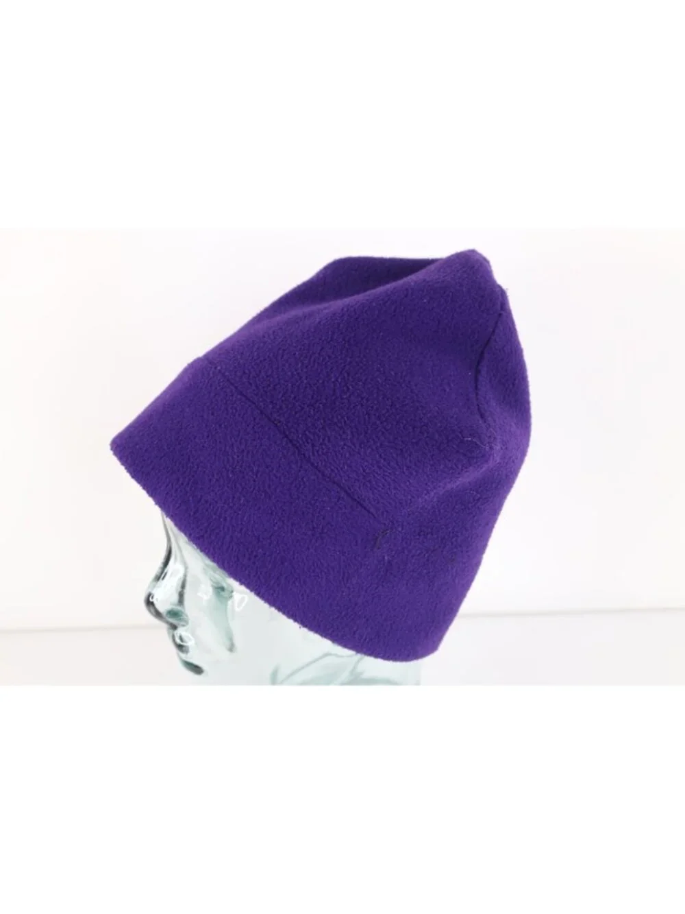 Vintage 90s REI Blank Fleece Winter Beanie Hat Cap Purple Size M/L Ski Snowboard